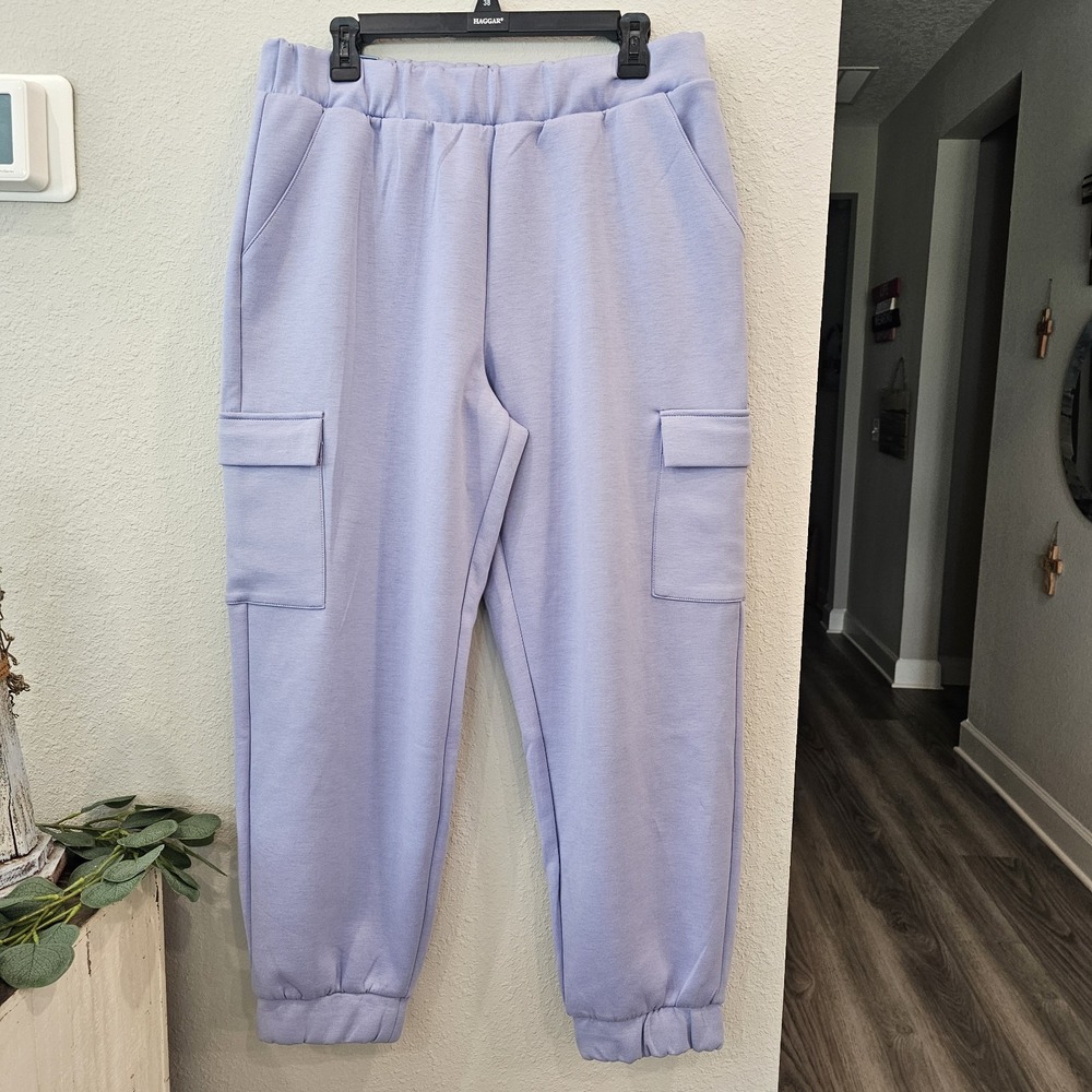 Express Large Cargo Jogger Heavy Duty Lilac Purple Womens NWT
